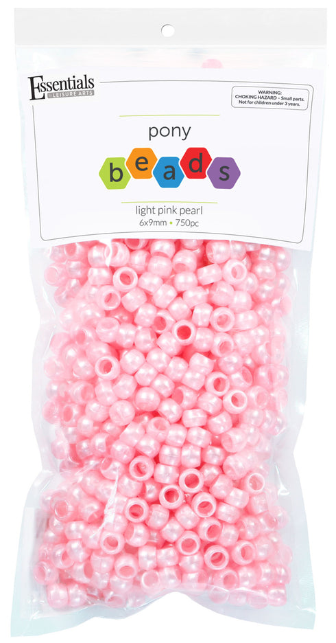 PEARL LT PINK PONY BEADS